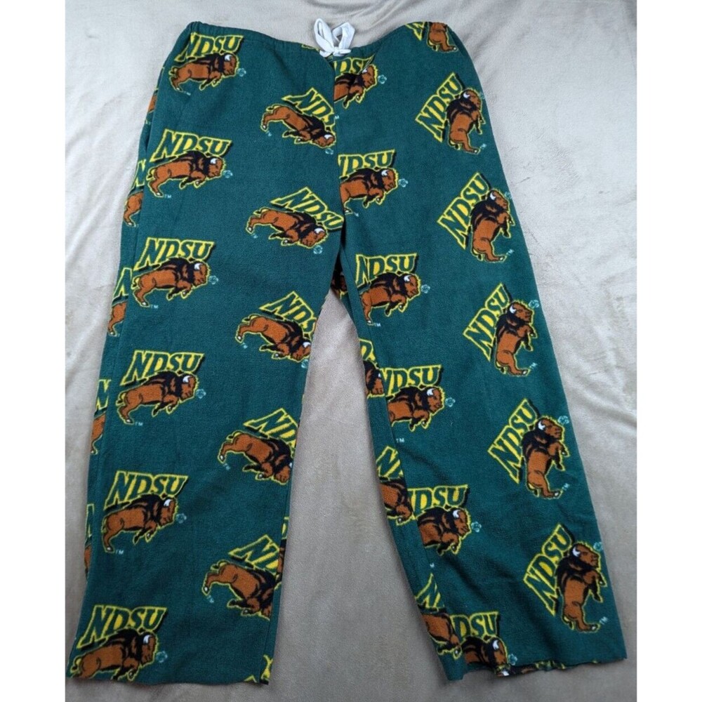 NDSU Bison Unisex Adult XL Grandma Pants Fleece Sleep Pants Lounge Pants